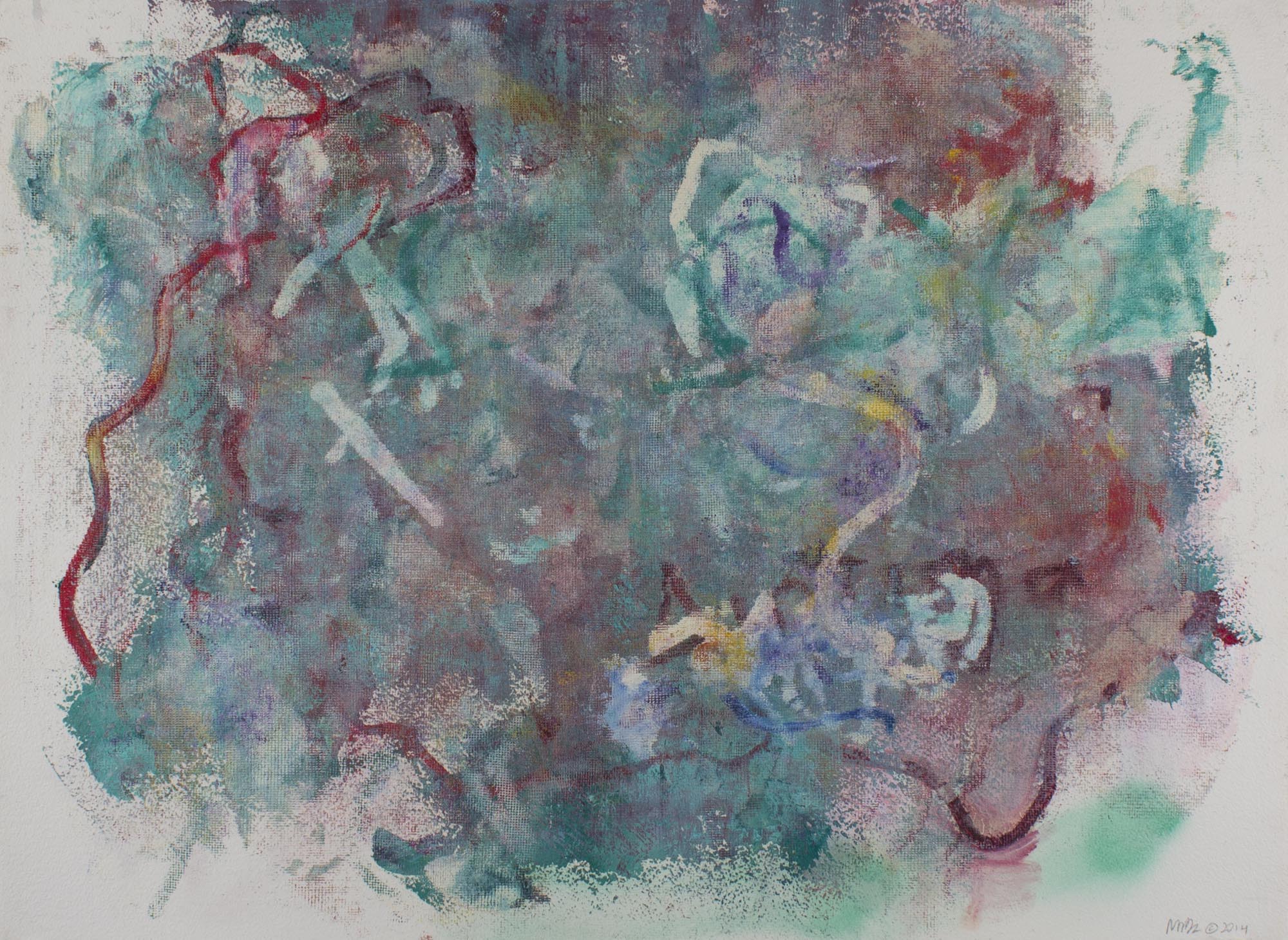    Diotima , 2015   Oil on paper  22 x 30 inches 
