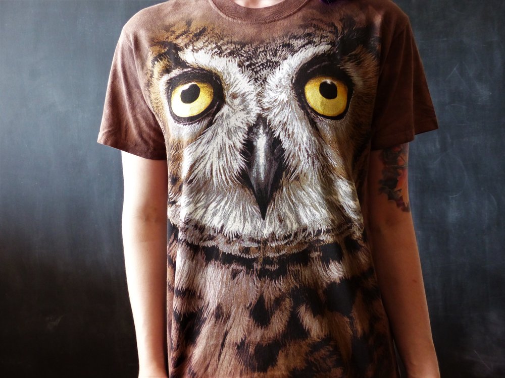 Great Horned Owl Head' T-Shirt from The Mountain — The Scottish Owl Shop