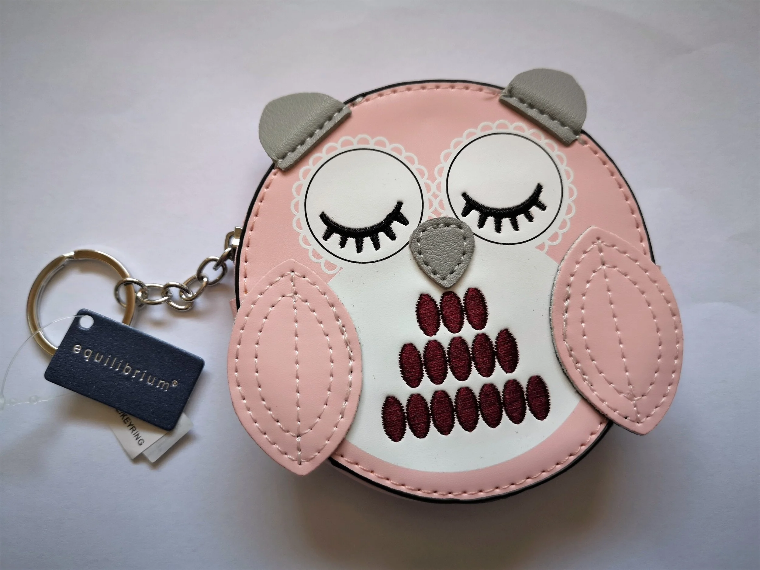 Equilibrium Sleepy Owl Keyring Zip Purse