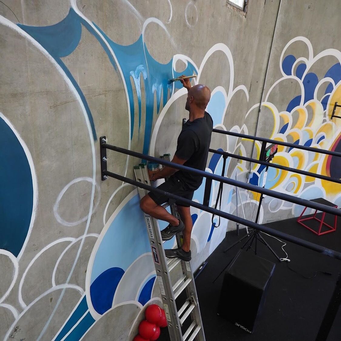 Repost from @patrickhodder
&bull;
Just a couple teasers for the incredible art at @fuelhousegym

Humbled to be able to watch @koalaed at work.  Stay tuned for something really amazing.

#mural #muralart #muralartist #seattle #art #muralpainting