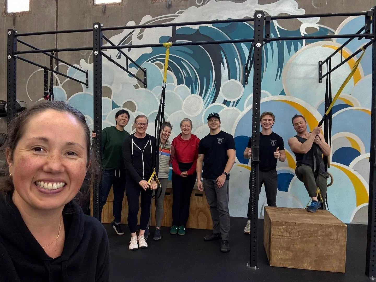 Watch out now! Coach Joyce gave the team a lesson on all things TRX! We were reminded how to: 
✅ Properly manage the straps depending the movement
✅ How to scale movements from beginner to intermediate to advanced
✅ How to use the TRX as a powerful t