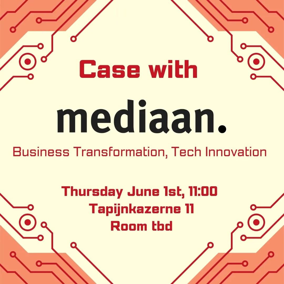 Are you interested in learning more about the IT and consultancy company Mediaan? Join us on June 1st for the Mediaan case day for a day of learning and working on a real-world case. The event will be from 11:00 to around 14:00. 

Mediaan has been op