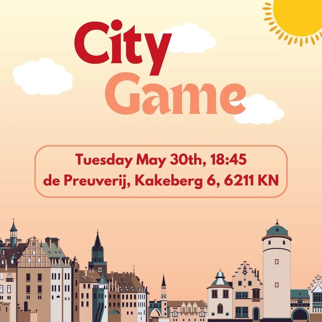 The fifth period is coming to an end, and so are our Tuesday night activities 💔

Our last activity of the academic year will be a city game! We will be split into different teams and visit various stations throughout the city, where exciting challen