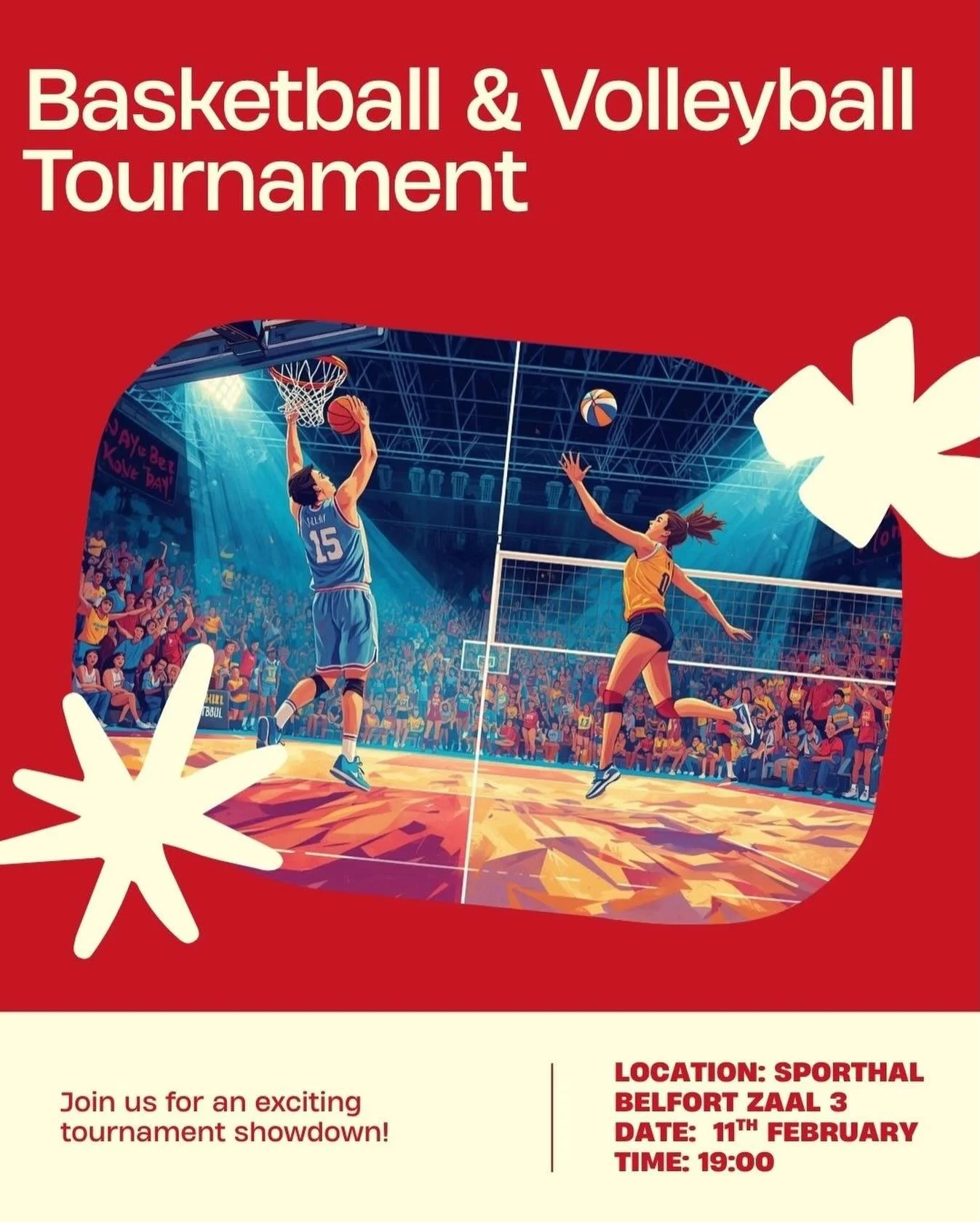 🏀🏐 Sports Night with Vectum 🏐🏀

Join us for a relaxed evening of basketball, volleyball, and friendly competition. Whether you are in it to win or just to play and meet new people, everyone is welcome.

📅 Wednesday, February 11
⏰ 19:00
📍 Sporth