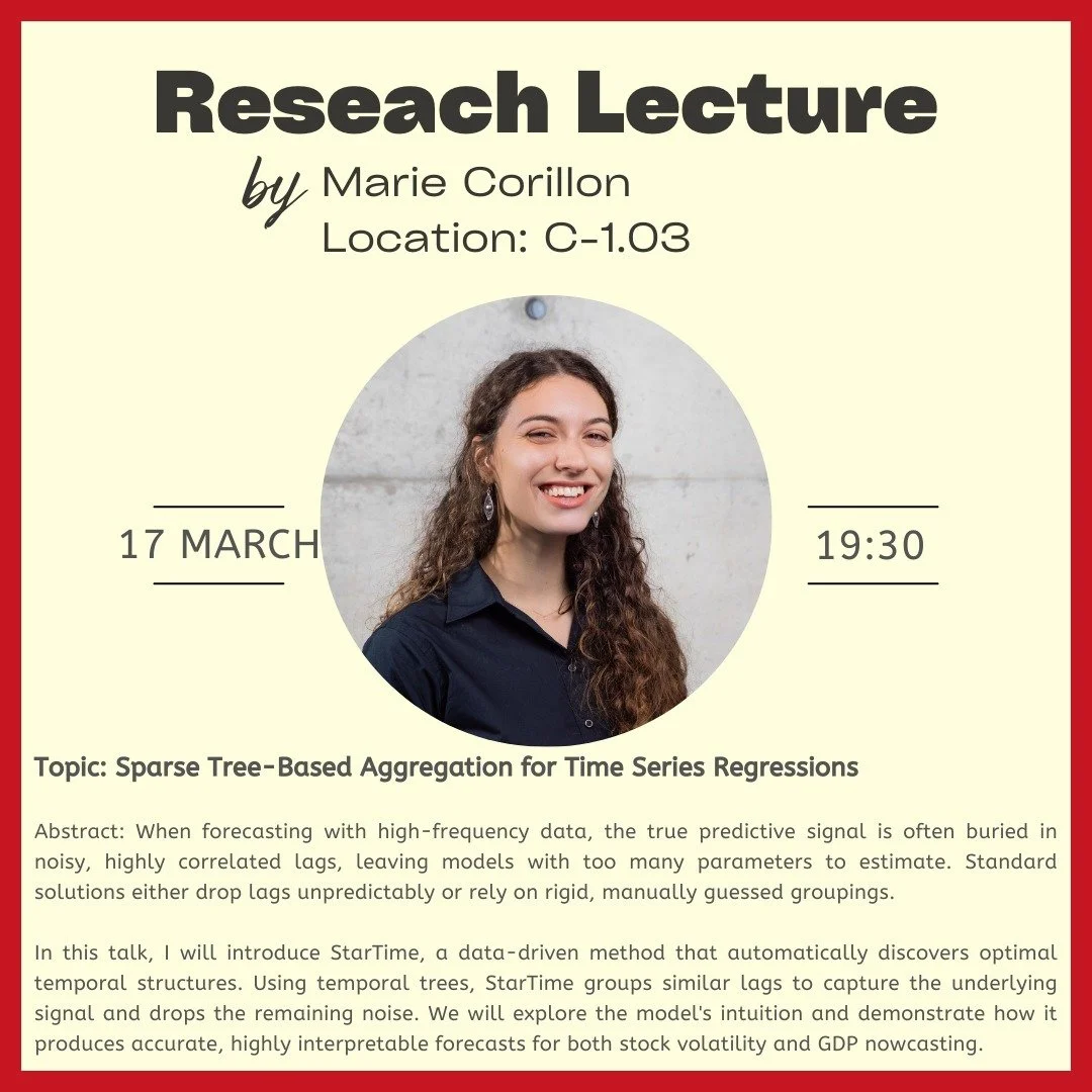 Interested in joining the board or curious about current research?

Join us for our Board Info Session and Research Lecture.

🗓️ Date: Tuesday, 17 March 2026
🕧 Time: 18:30
📍 Location: C-1.03

We will start with a short Board Info Session, followed