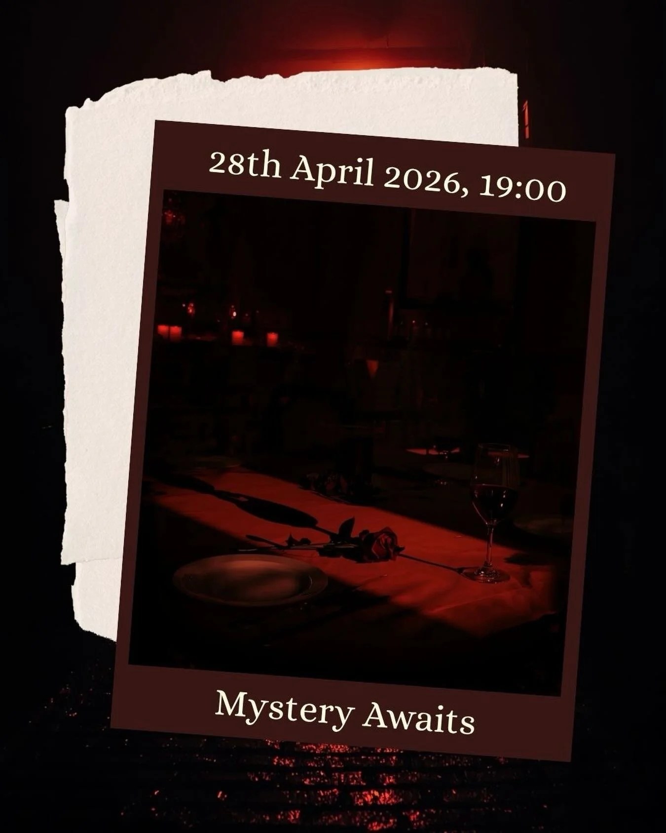 Something isn&rsquo;t right&hellip; 🕯️🔍

A story full of secrets. Motives you can&rsquo;t quite trust. Clues hidden where you least expect them.

On April 28th, step into a Murder Mystery Night and decide your role, will you uncover the truth, or b