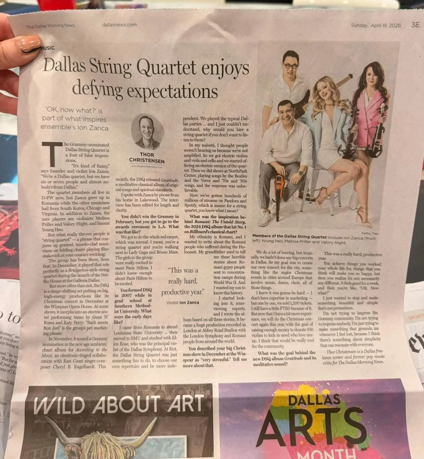 So proud of the @dallasstringquartet for continuing to defy expectations and redefine what a &ldquo;string quartet&rdquo; can be. From genre-bending performances to deeply intentional projects like Gratitude, this moment is so well deserved.

Huge th