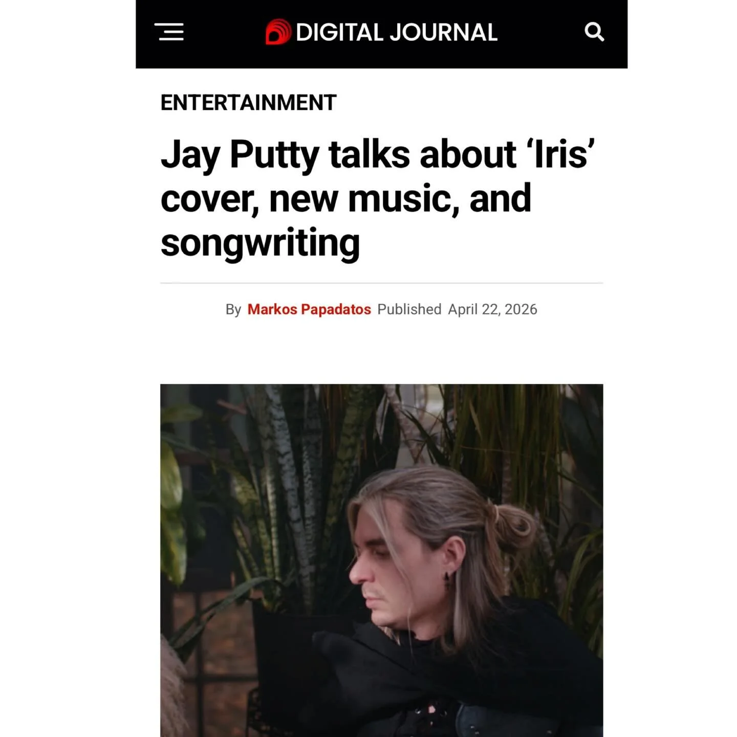 Big love to @thepowerjournalist and @digitaljournal for such a thoughtful, in-depth conversation with @jayputty 💫

From reimagining Iris into something beautifully cinematic to unpacking the real-life moments that shaped his artistry, this interview