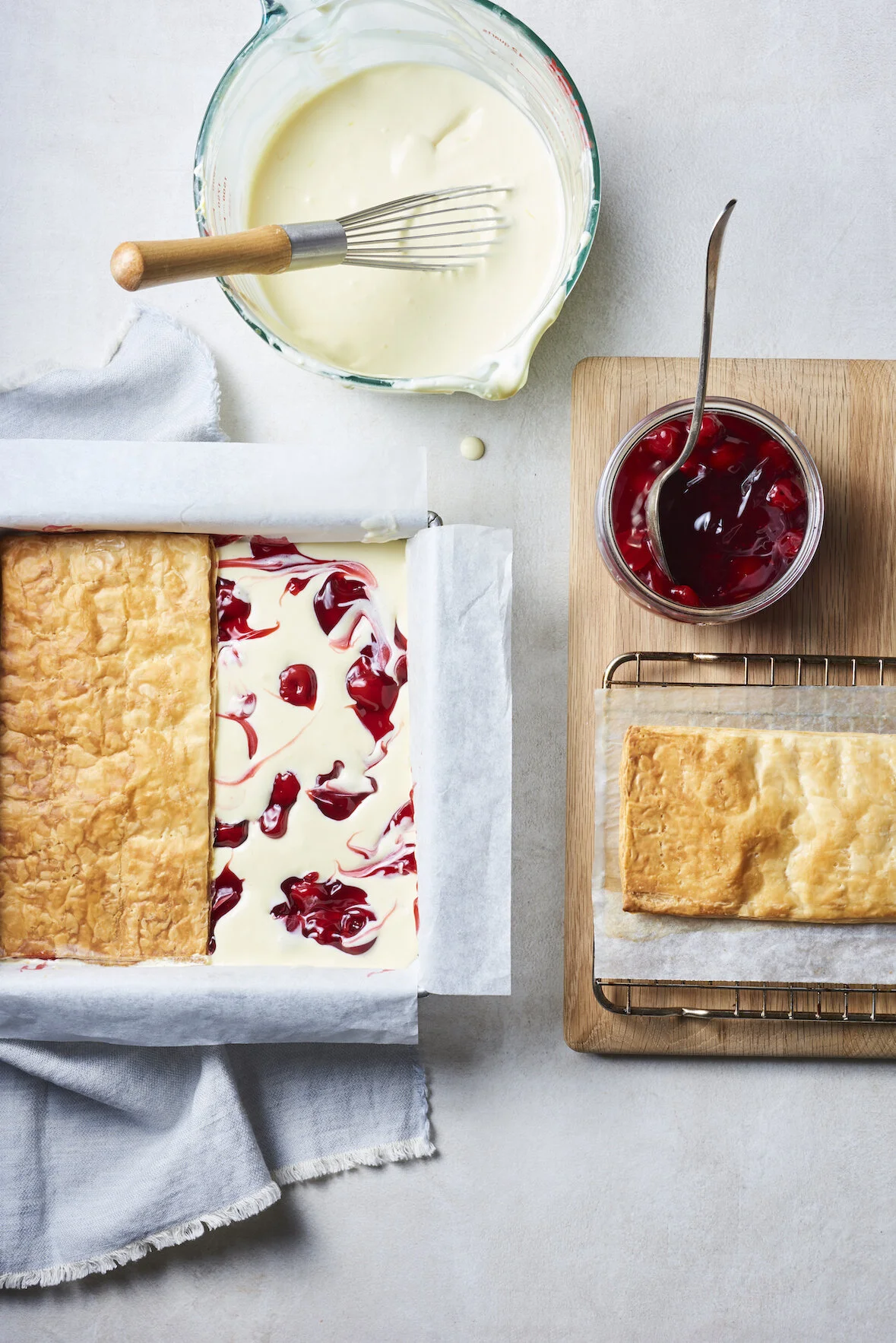 Cherry Napoleon 2. prep  MVidal_EasyOneBowlBaking_PickUp 3.jpg