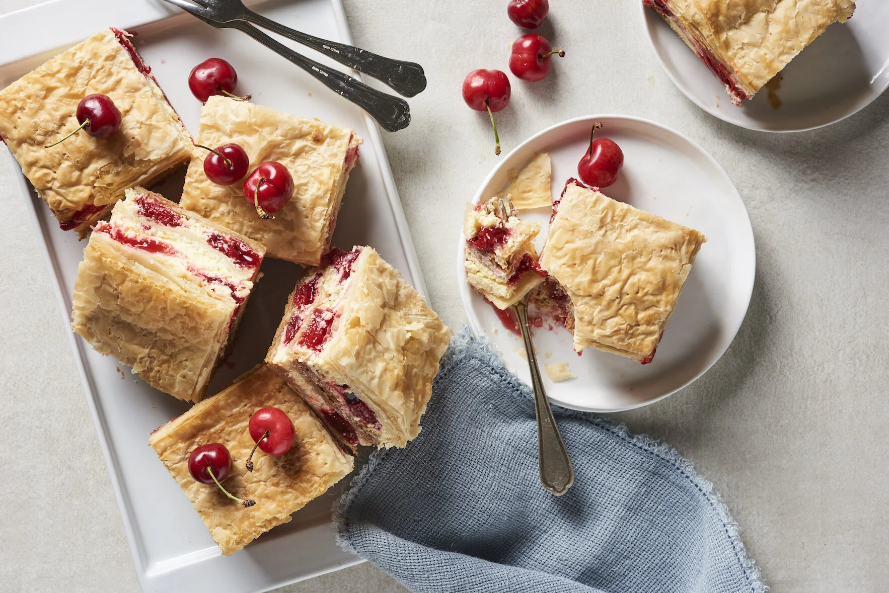 Cherry Napoleon pair with prep MVidal_EasyOneBowlBaking_CheesecakeNapoleon 1.jpg