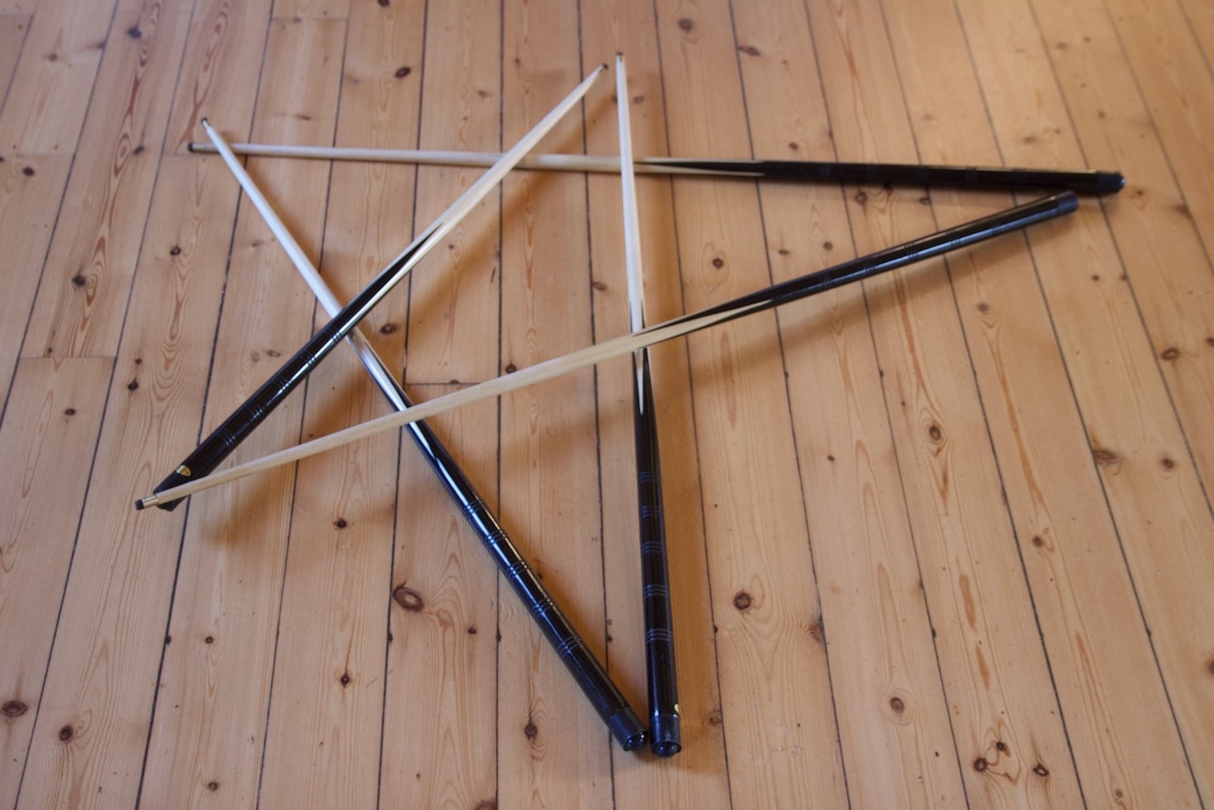 Paul Vivian, ‘Pentagram’ 2022, (Pool cues).  