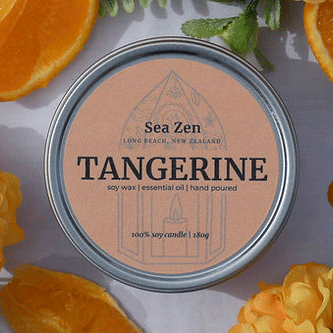 Sea Zen: Tangerine Essential Oil Candle