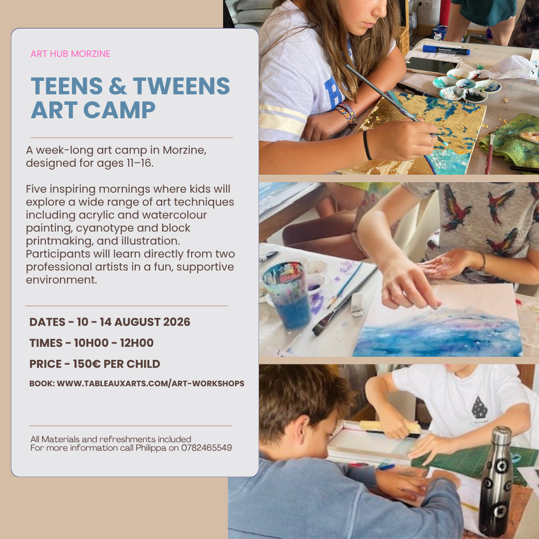Summer Teen & Tween Painting Retreat 11 - 15 August 2026