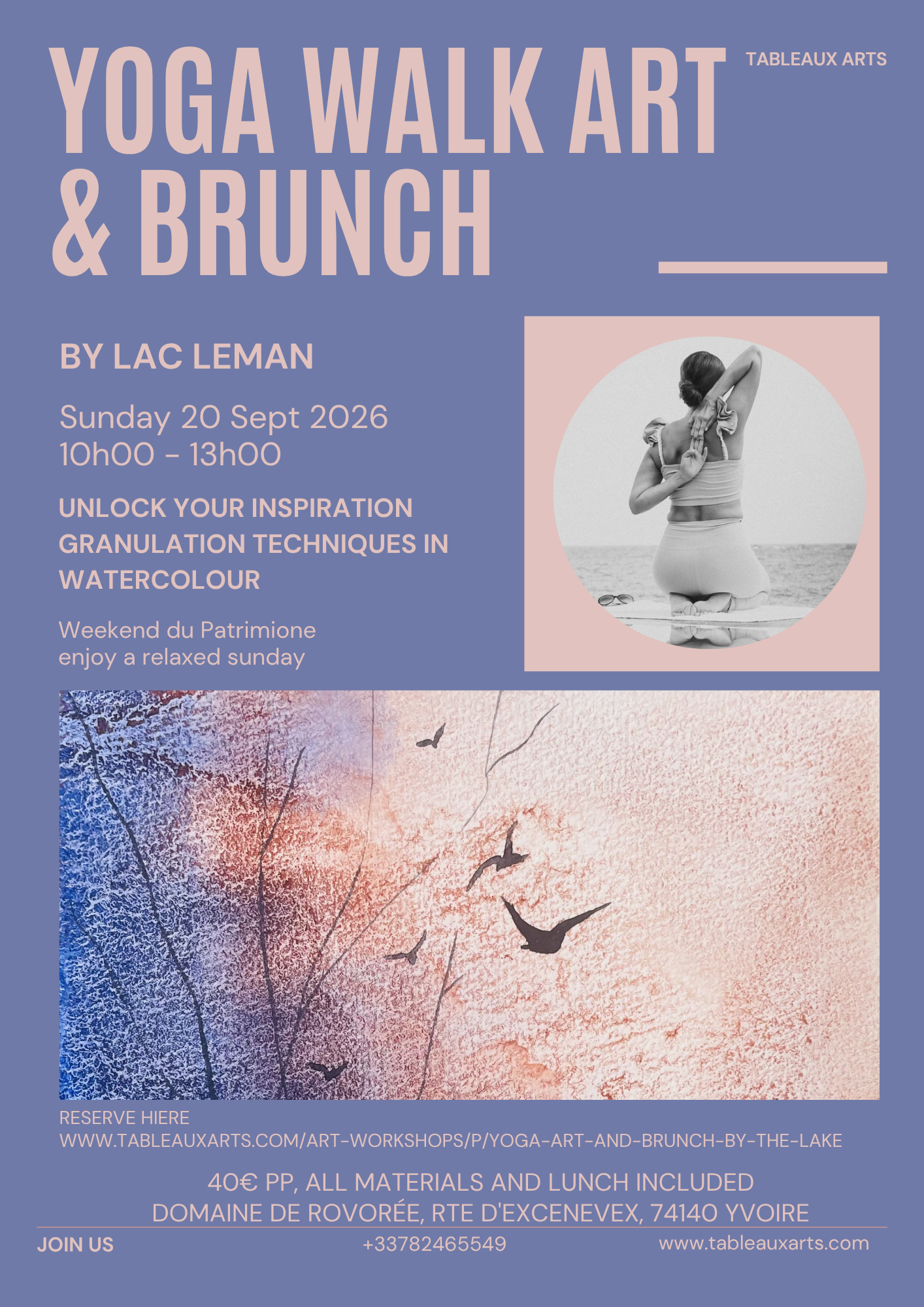 Zen Art, Yoga and Lakeside Brunch at Espace Enchanté, Yvoire