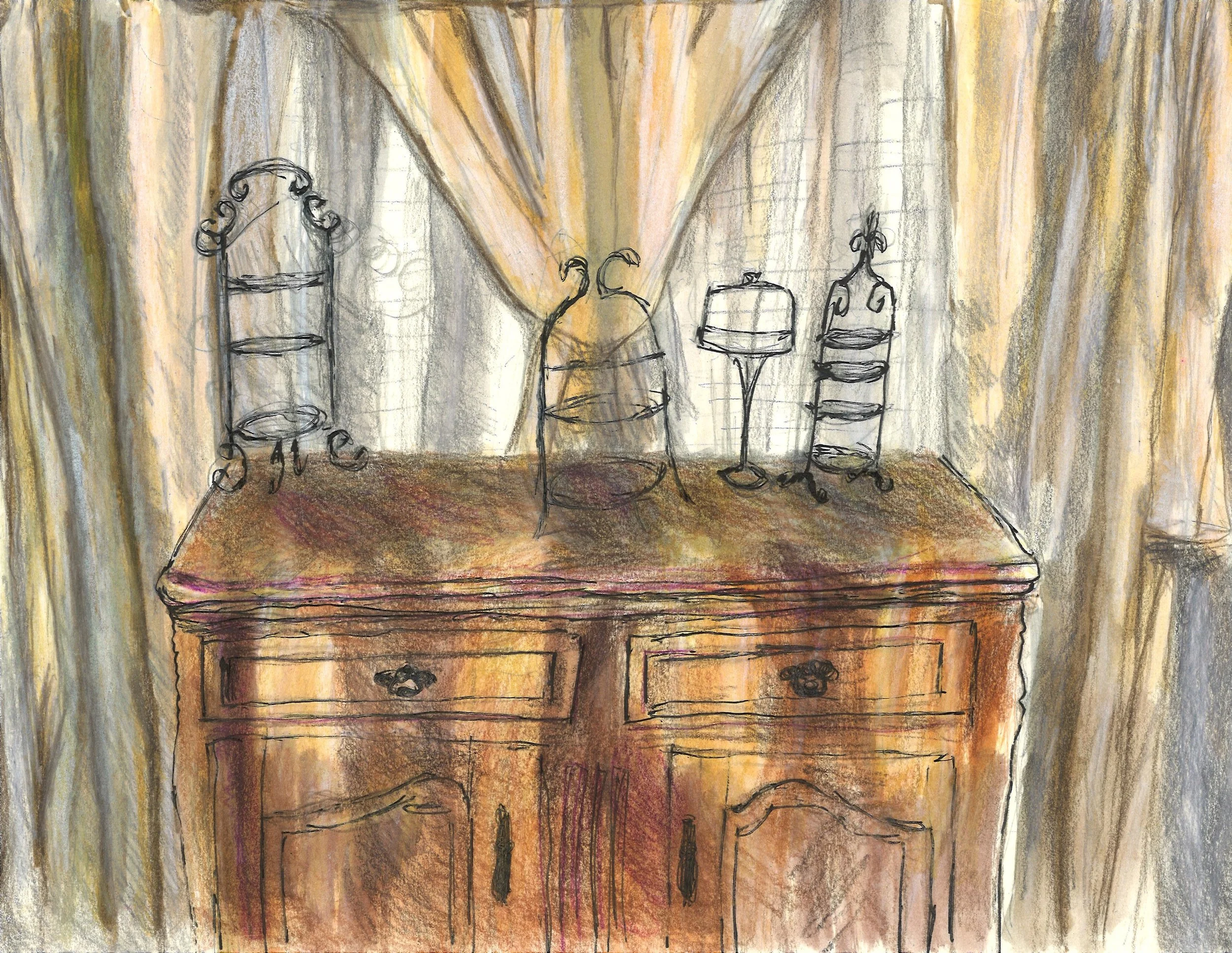 Drapery &amp; Wood