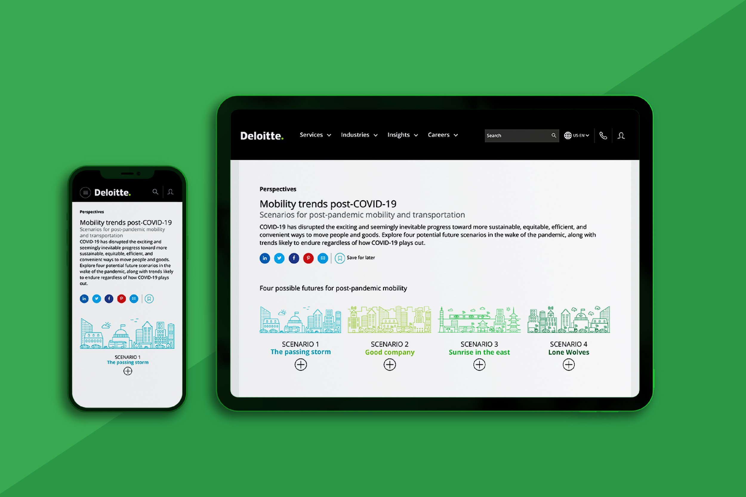 LANDING PAGE IN APPLICATION