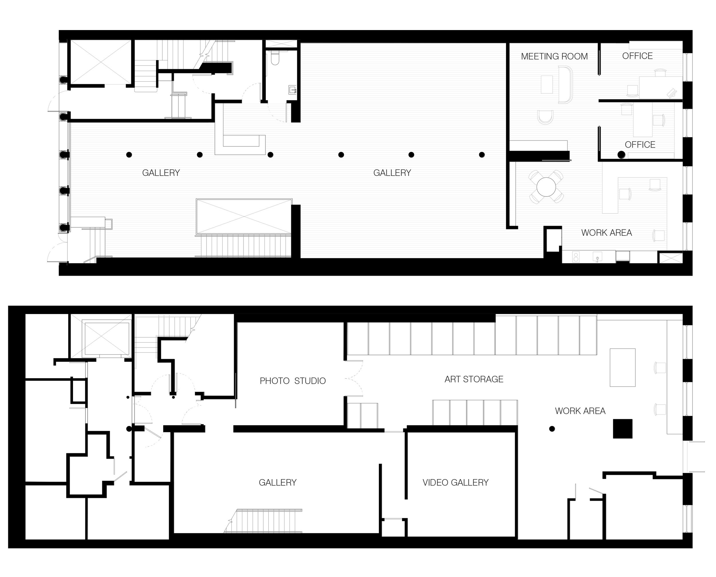 Ground + Lower Level Floor Plans