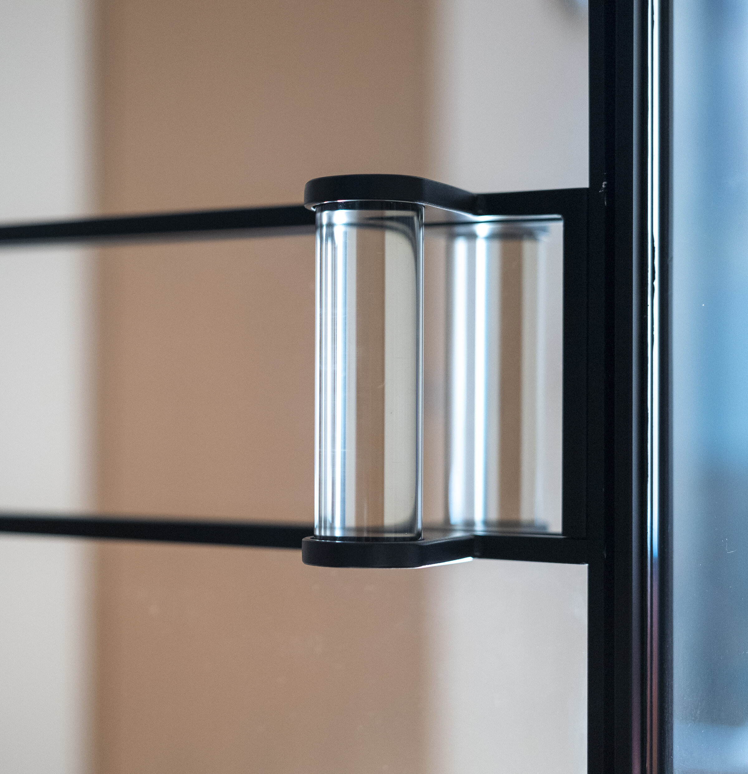 Custom glass doors and handle