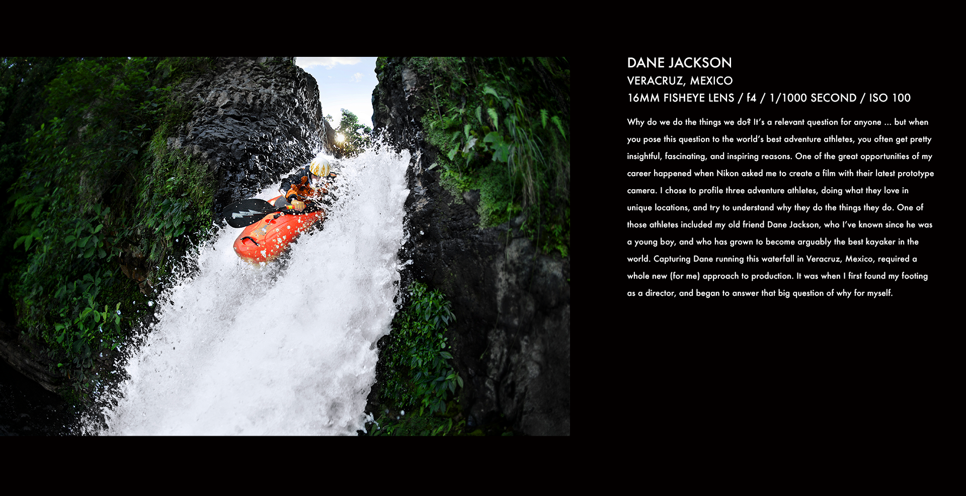  dane jackson, kayaking, whitewater, waterfall, stories behind the images, corey rich 