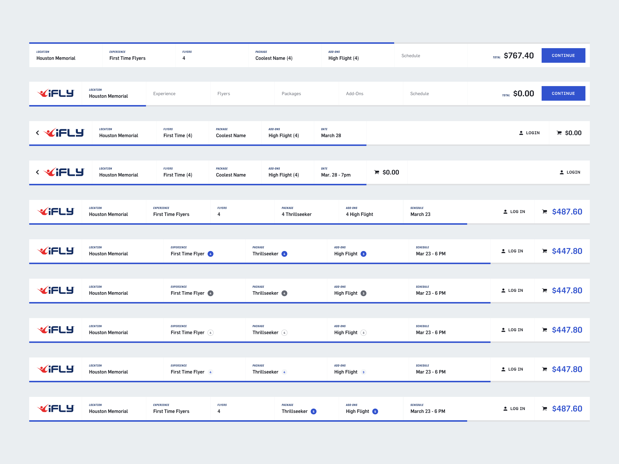 While working on a lighter version, I began to explore breaking out the steps to act as breadcrumb for users.