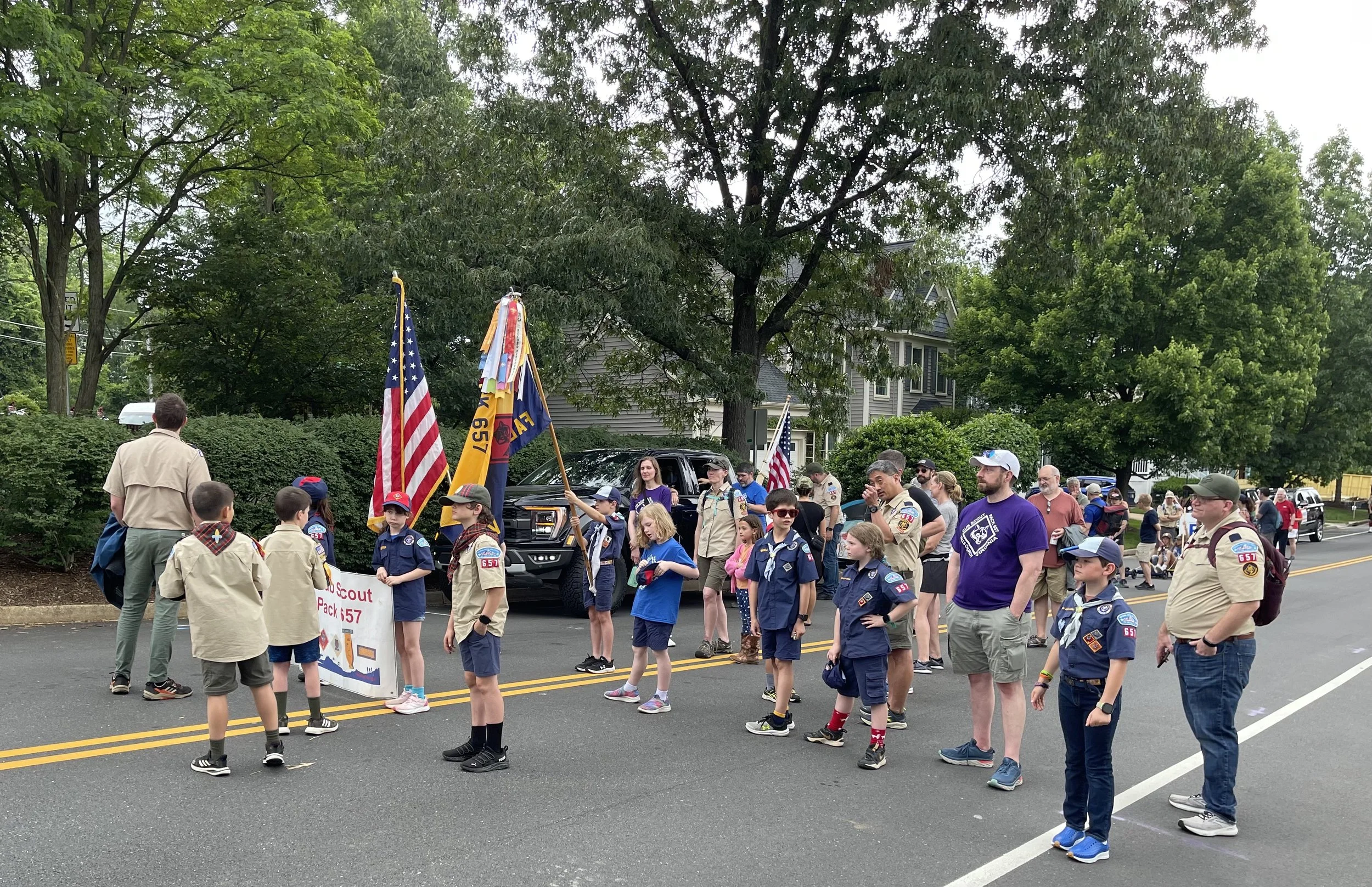Scouts March in the Fall Church Memorial Day Parade