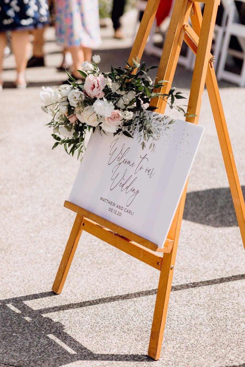 Wedding Welcome Sign at Mudbrick Vineyard