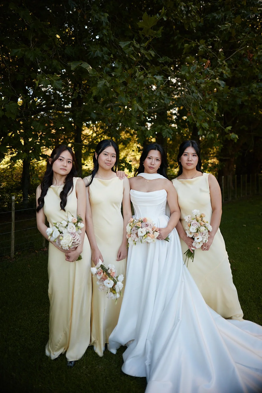 Bridesmaids bride portrait