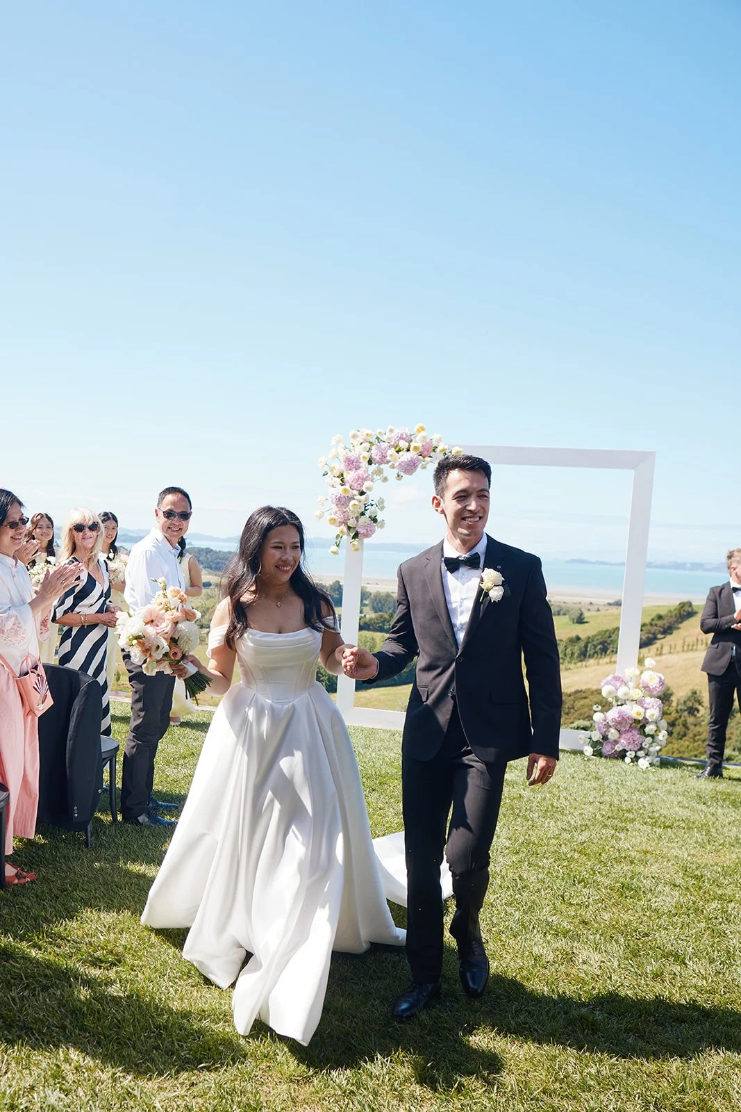 Walking back down aisle