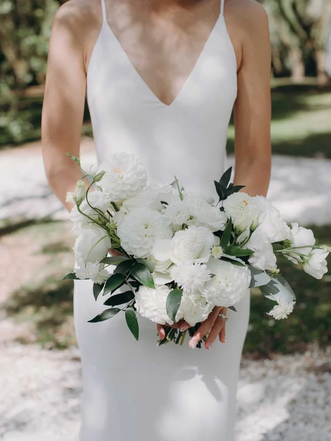 From the archives 🤍

A wedding from years ago, but one I still love looking back on.

Layers of white dahlias and roses, soft silvery foliage and just a little movement throughout &mdash; from the bridal bouquets to the ceremony florals and long rec