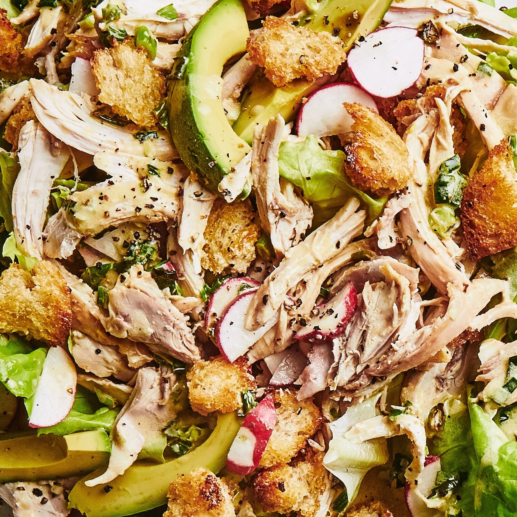 Rotisserie Chicken Salad with Charred Scallion Dressing