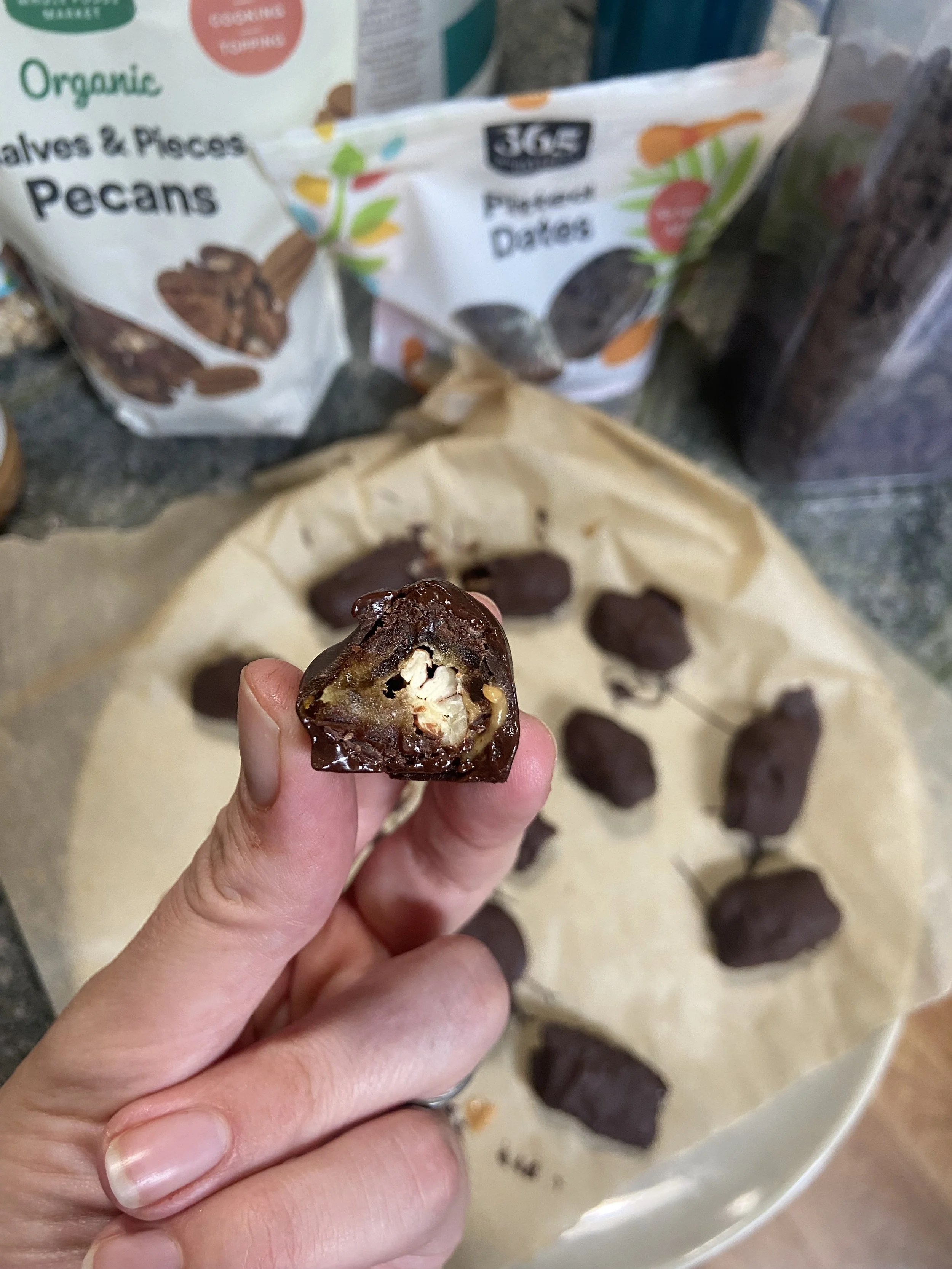Chocolate Covered "Snicker" Dates