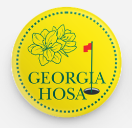 Yellow Golf Georgia HOSA Pin