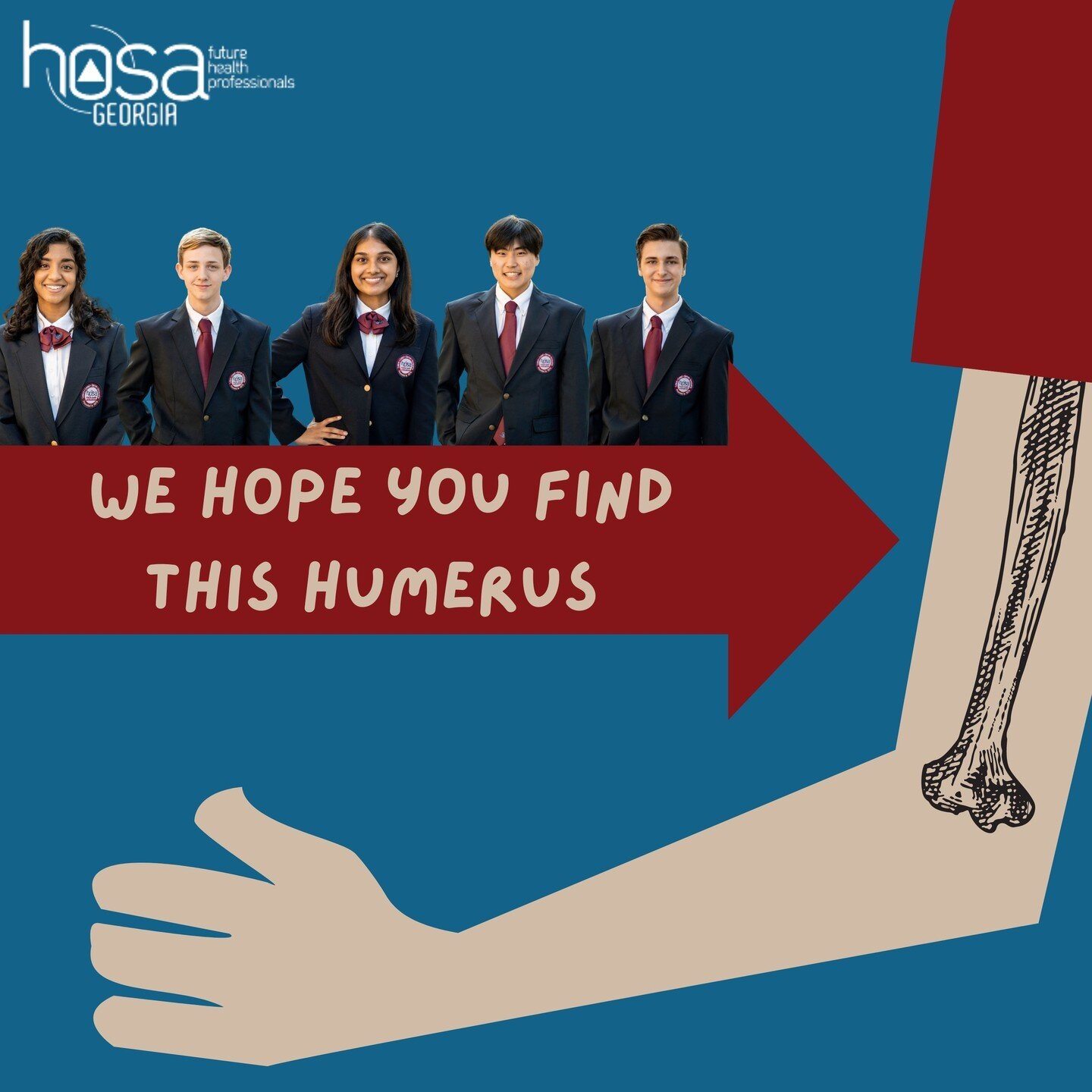REVAMPED PODCAST ALERT! In case you didn't know this already, Georgia HOSA has its very own podcast (available on all streaming services)! You can find us by searching for &quot;We Hope You Find This Humerus&quot;- stay tuned for a special first epis