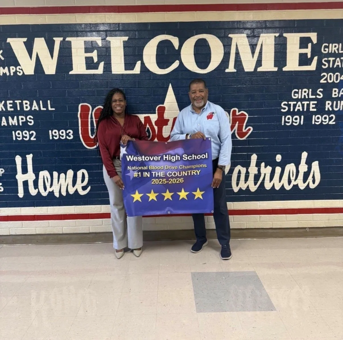 Westover HOSA Number 1 National Blood Drive Champion in the Nation!