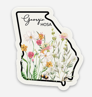 Georgia HOSA Wildflowers Sticker