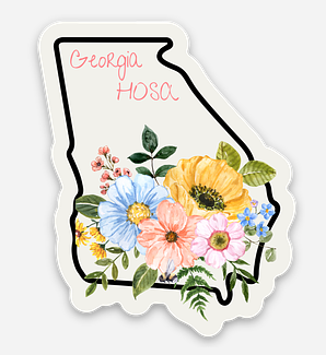 Georgia HOSA in Bloom Sticker