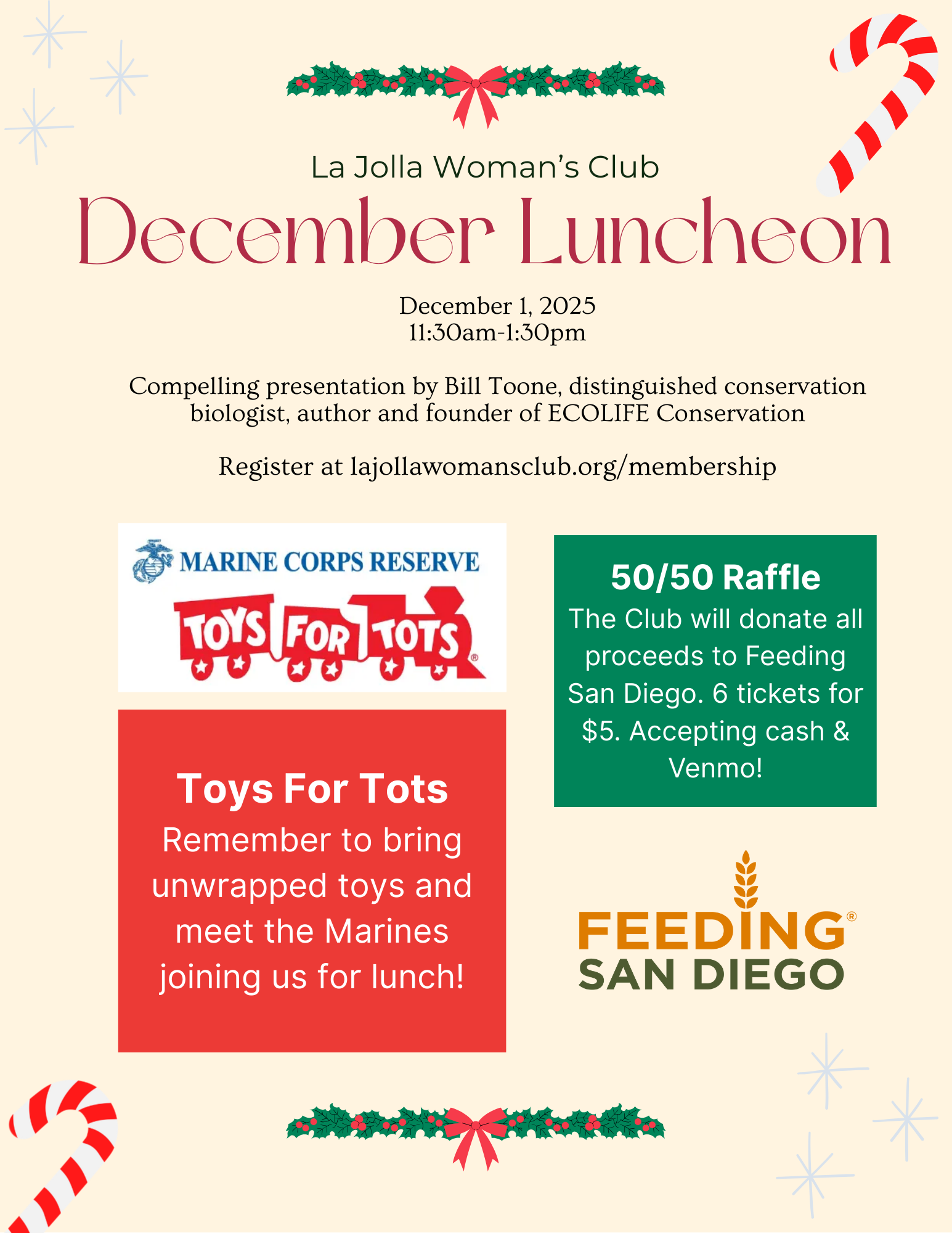 December Member Luncheon Donation
