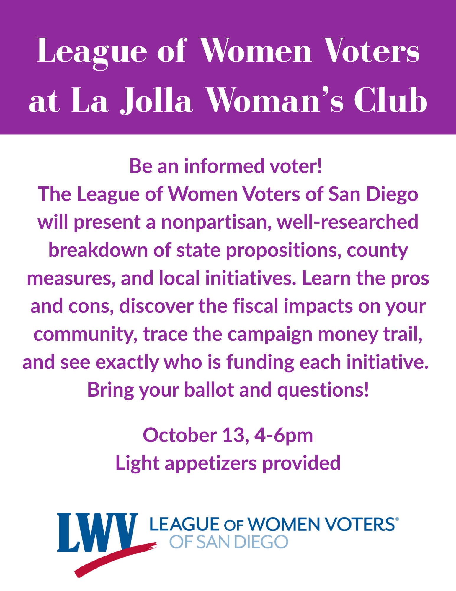 League of Woman Voters