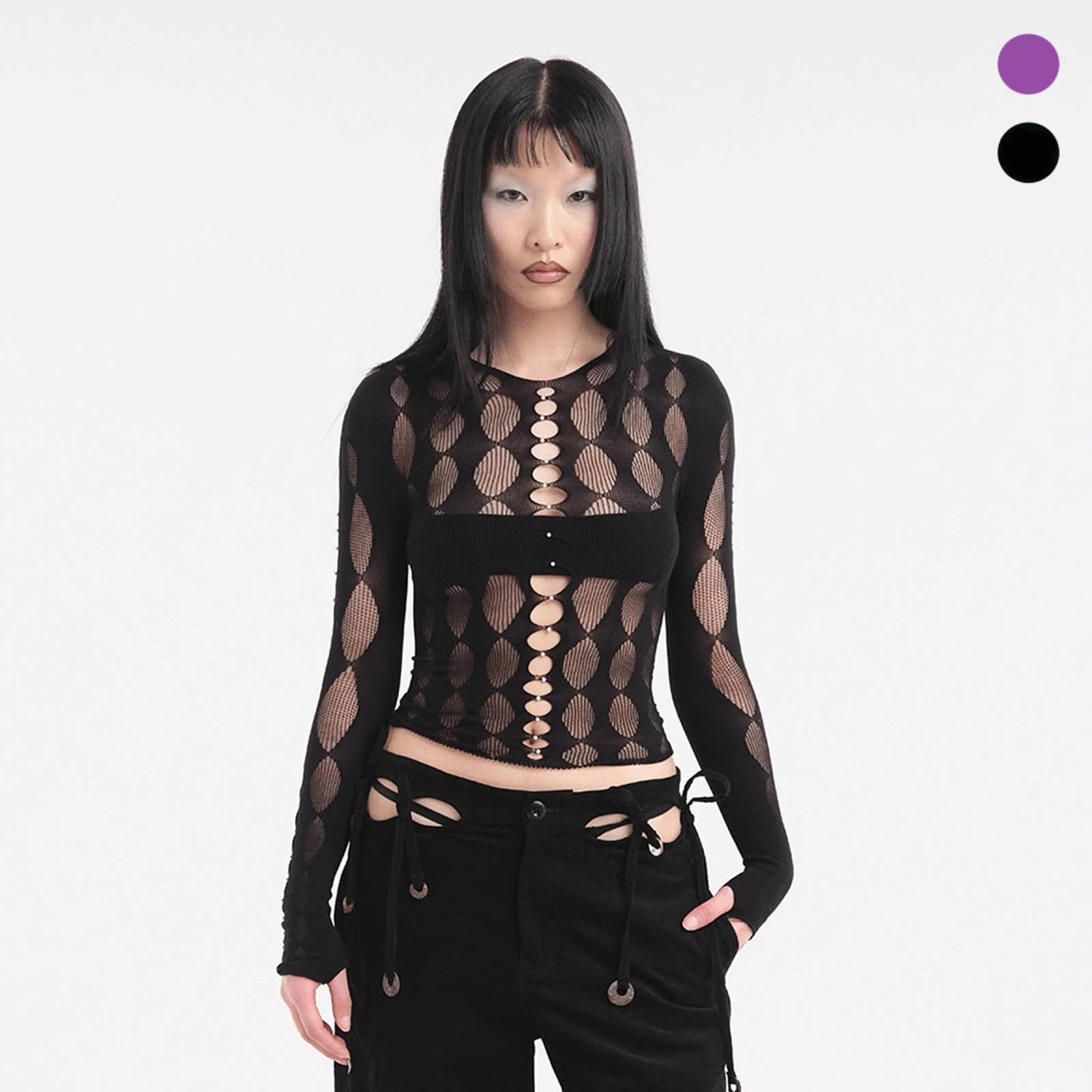 Semi-sheer top ( w/Bandeau )