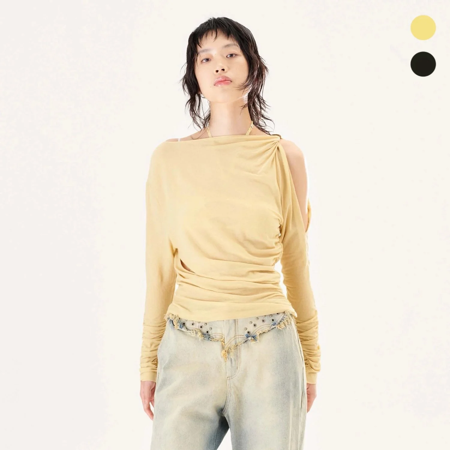 [SS26] Twisted Off Shoulder Top