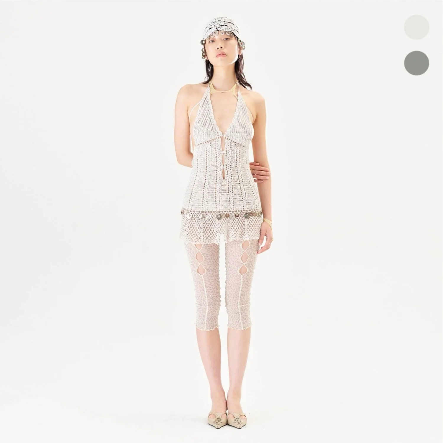 [SS26] Hand Crochet Shell MiniDress