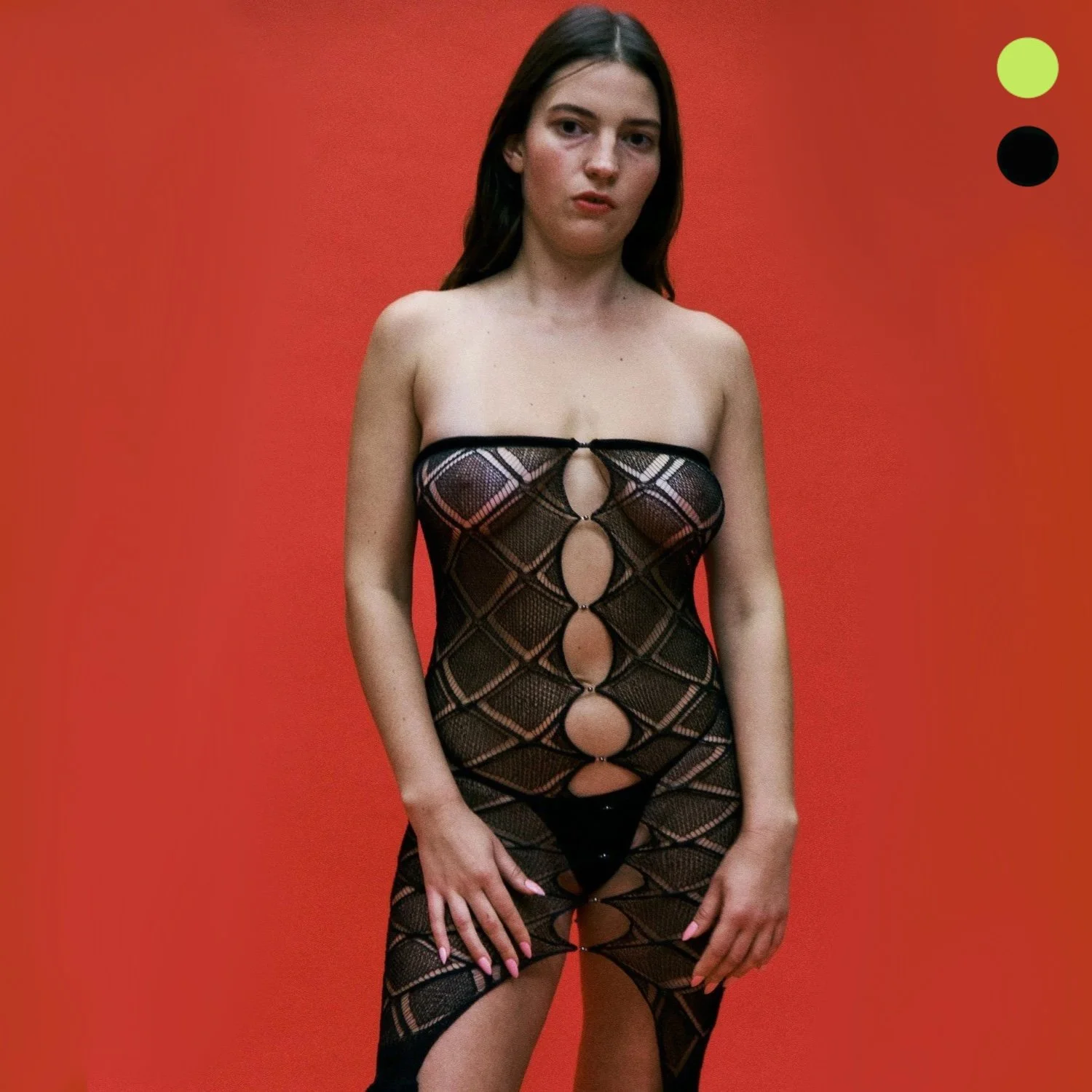 Sheer Cut-out Skirt