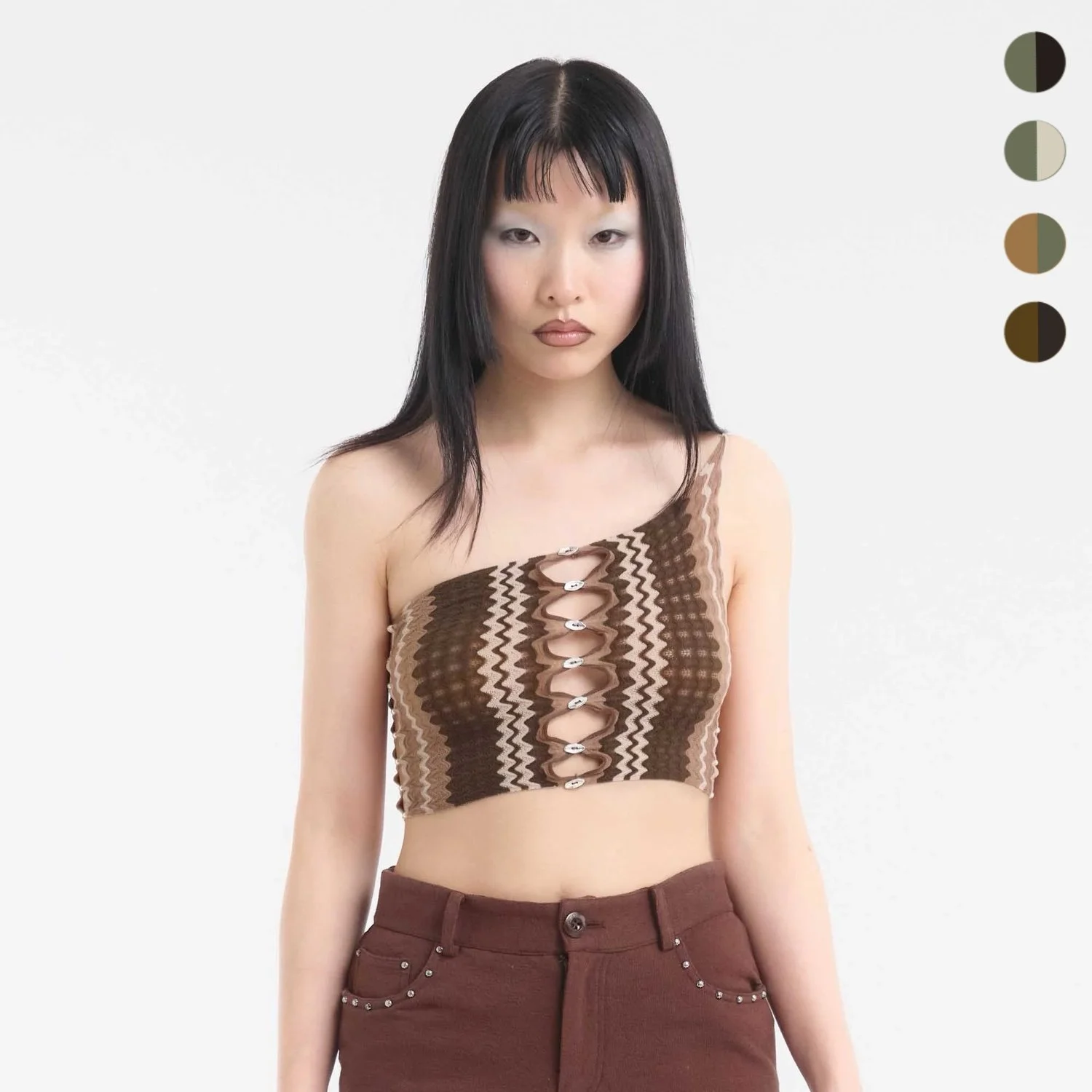 Ripple One-shoulder Tank Top