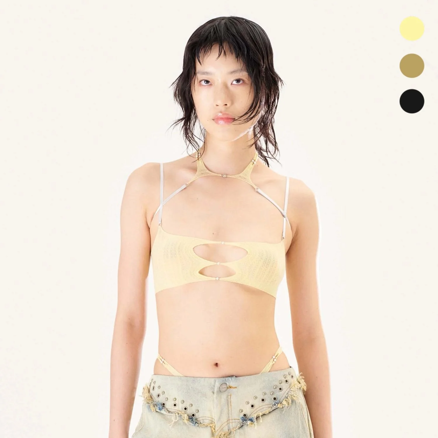 [SS26] Sheer String Crop Bra