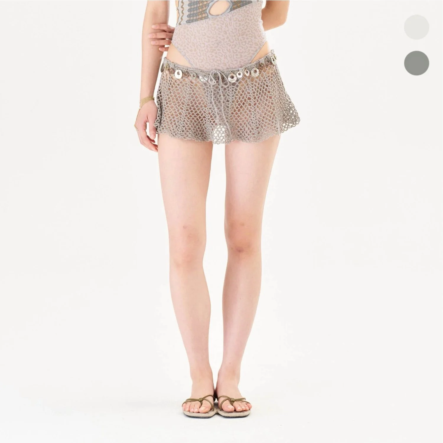 [SS26] Hand Crochet Shell Miniskirt