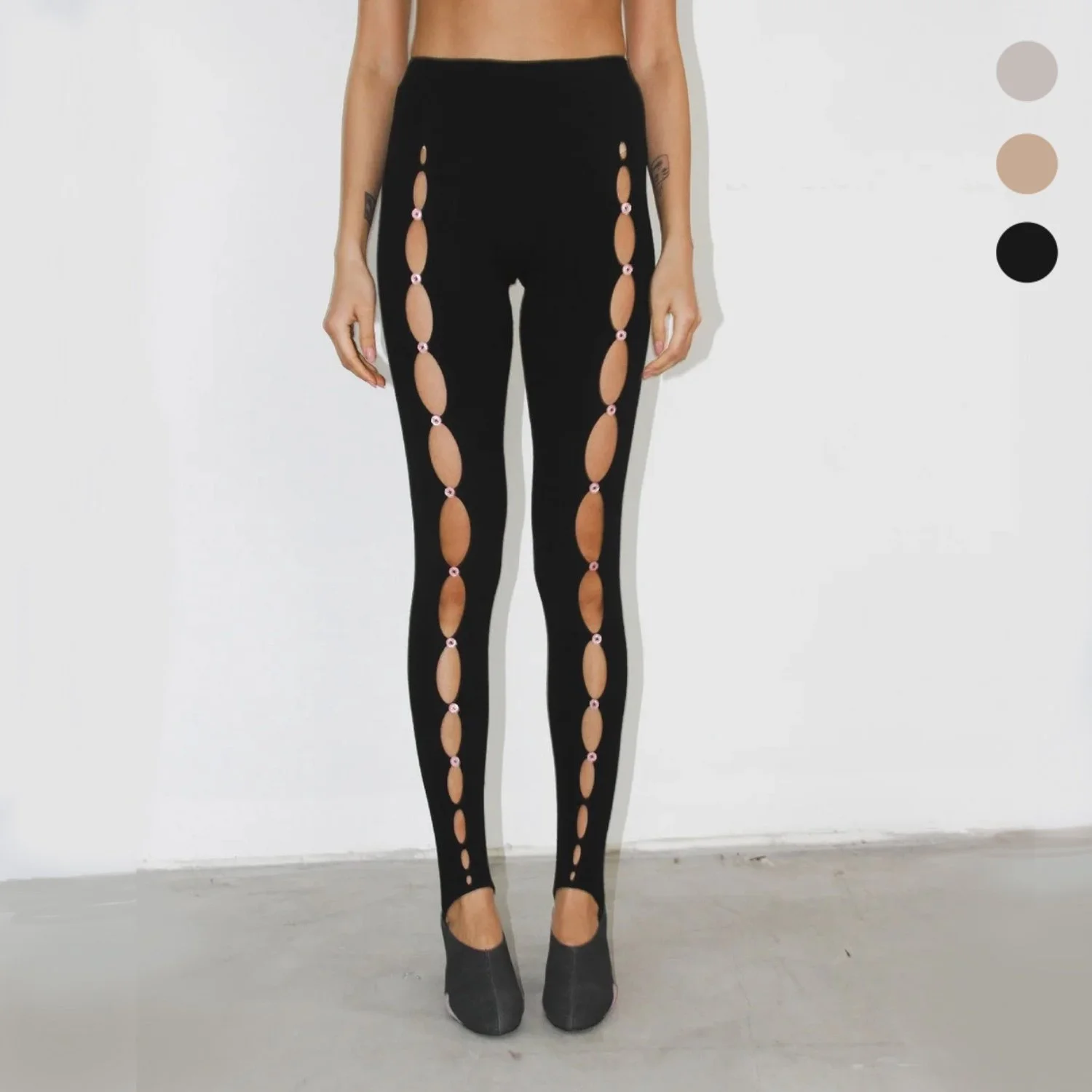 Cutout Stirrup Leggings