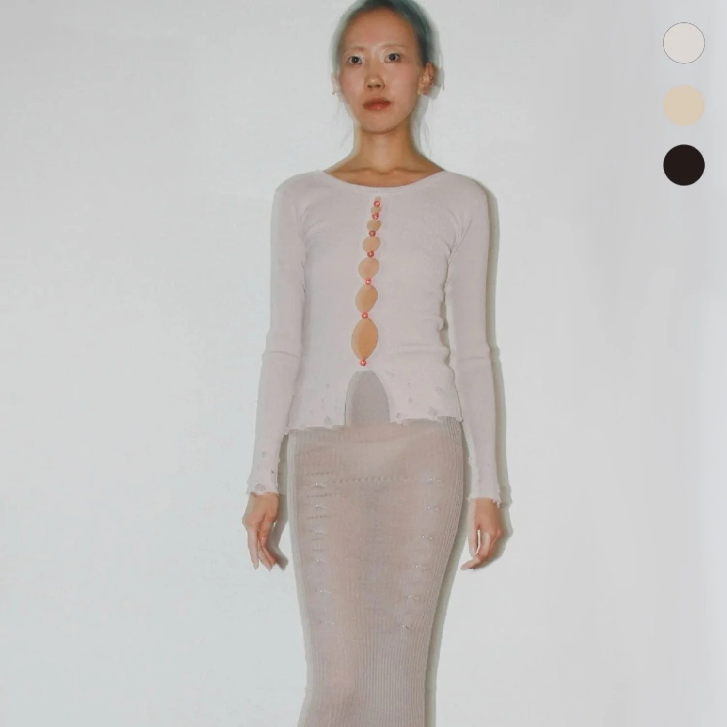Cutout Long Sleeve Top
