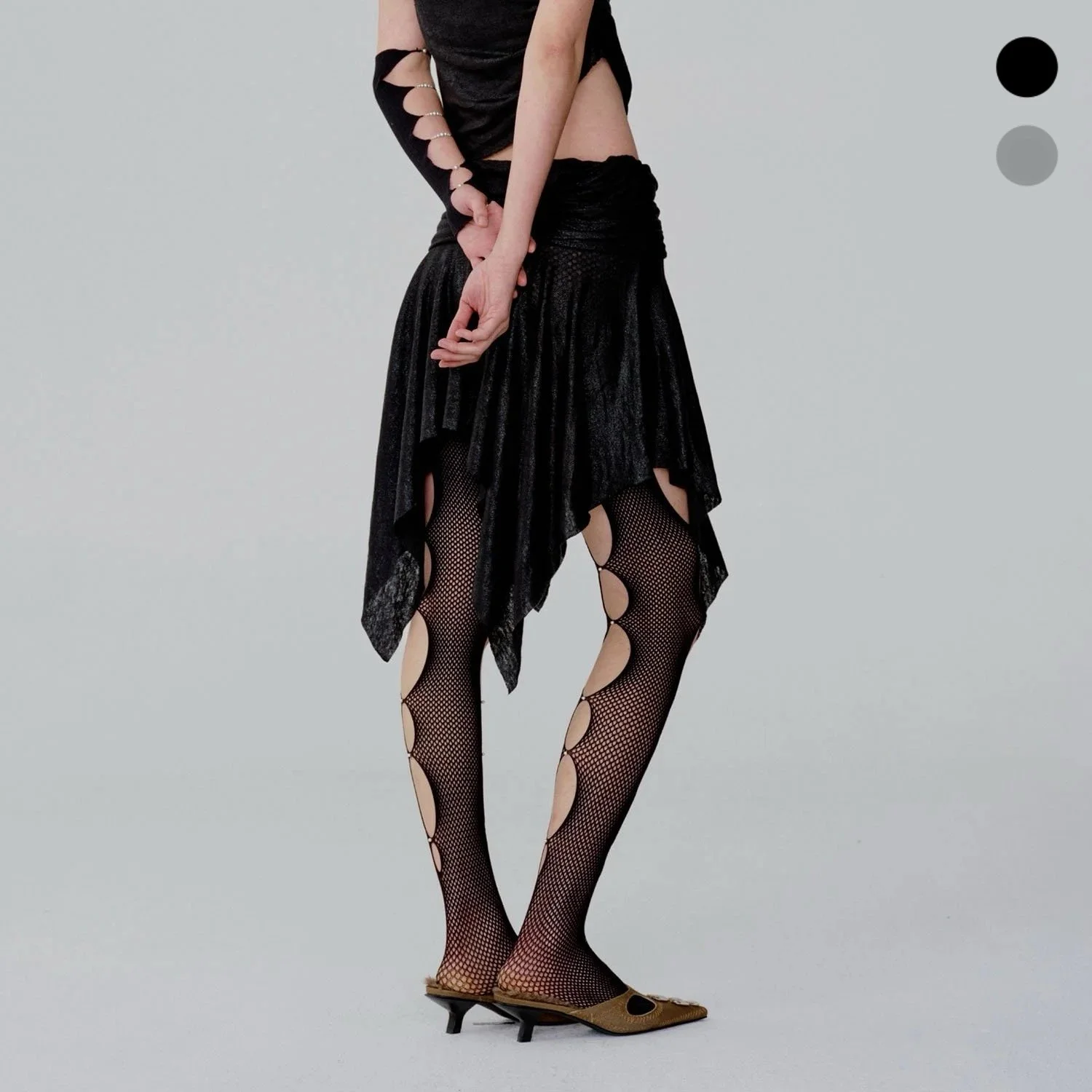 [AW26] String Detail Sparkling Ruched Skirt