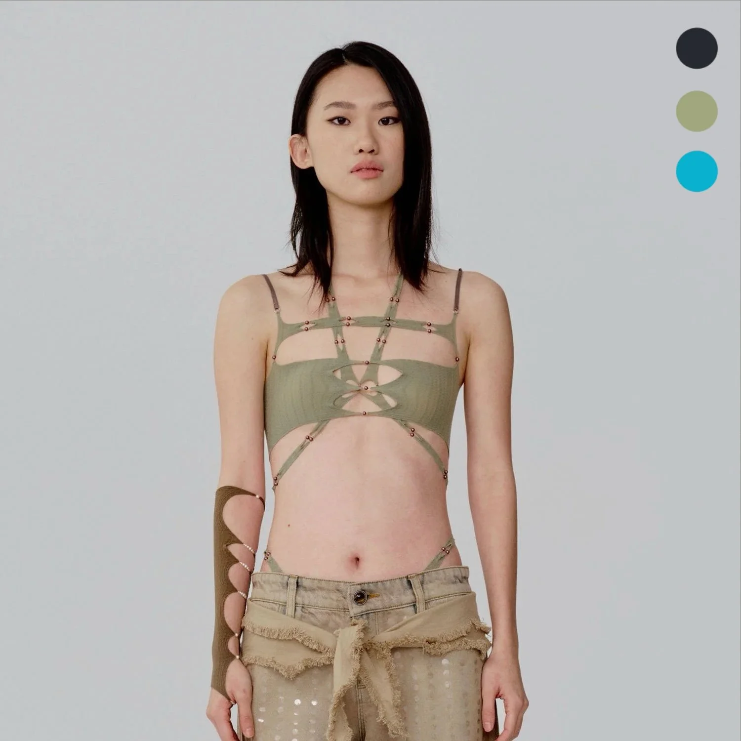 [AW26] Cutout String Short Tank Top