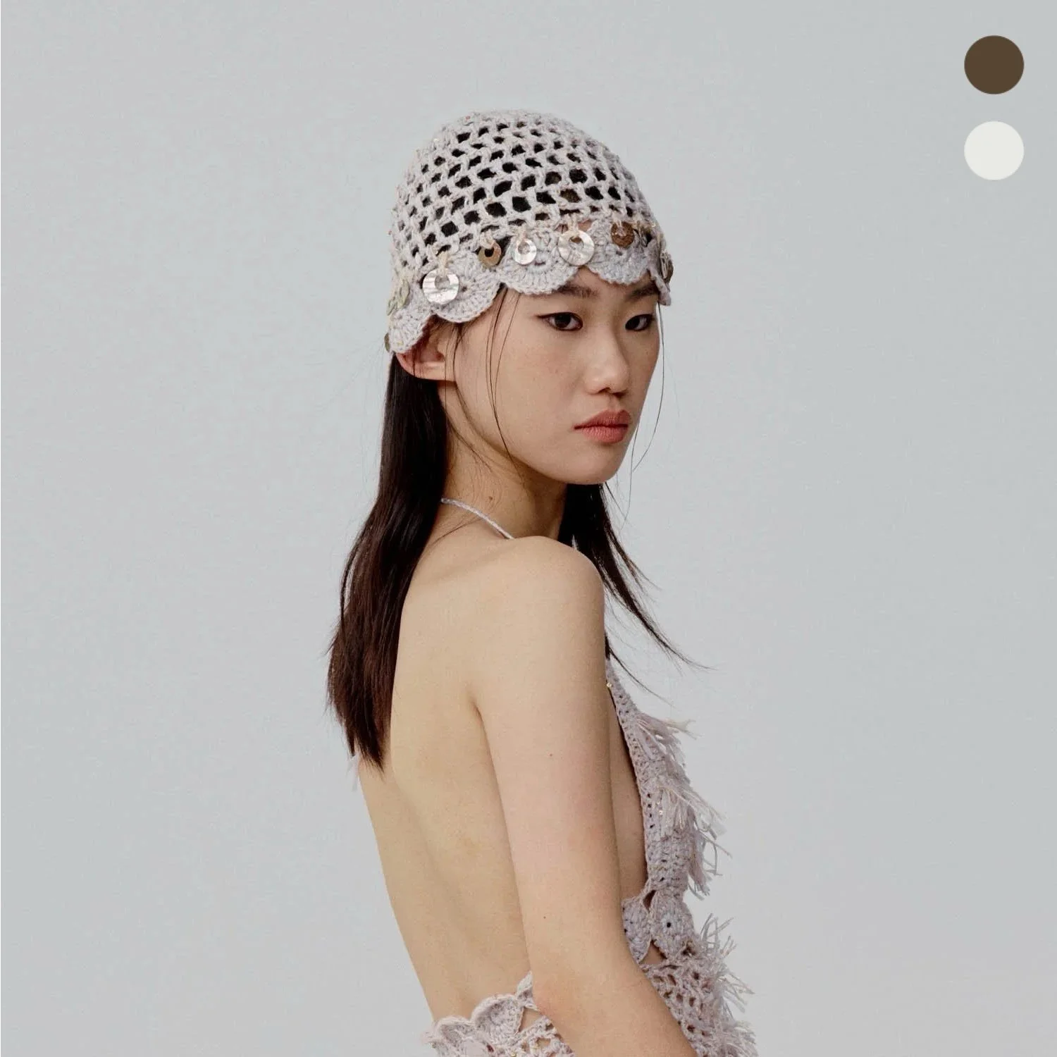 [AW26] Hand Crochet shell Hat